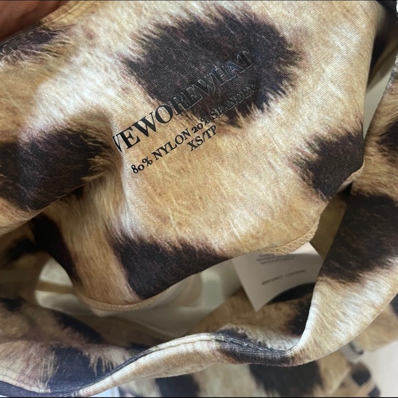 WEWOREWHAT LEOPARD BIKER SHORTS - Picture 3 of 5